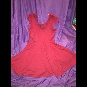Red skater dress